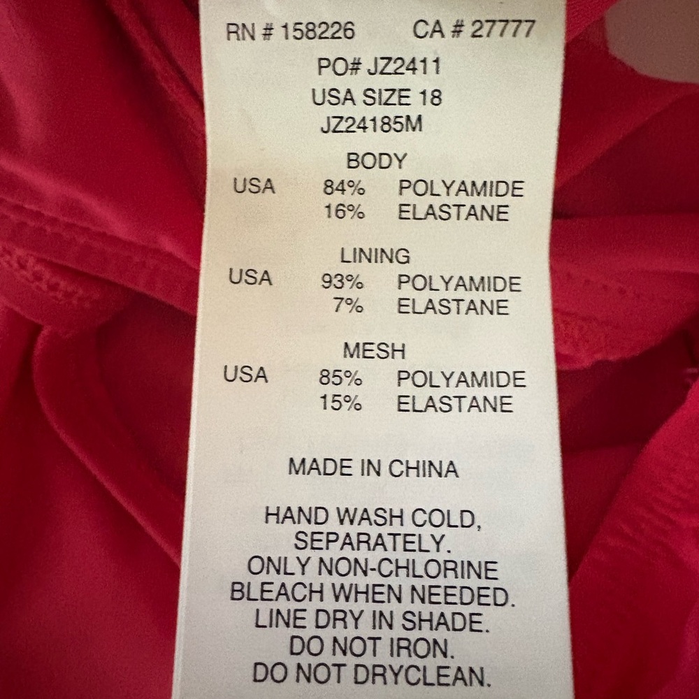 NWT Jantzen Jolie Bright Pink Tummy Control One Piece Swimsuit - Picture 8 of 11